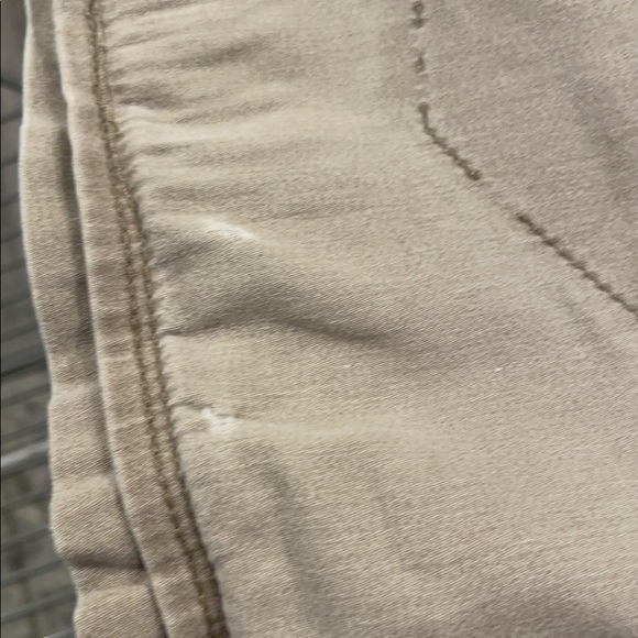 2 pair of Khaki shorts.  I pair are dark Khaki short shorts other reg. Size 13 - Picture 6 of 6